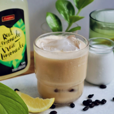 Lime-coconut iced coffee